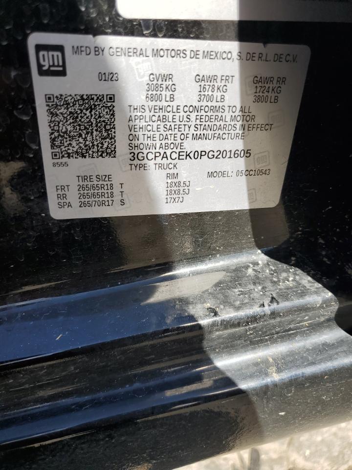 2023 CHEVROLET SILVERADO C1500 LT VIN:3GCPACEK0PG201605