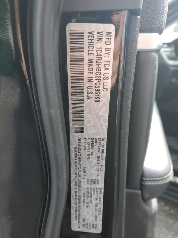 2023 JEEP GRAND CHEROKEE LIMITED VIN:1C4RJHBG8PC596190