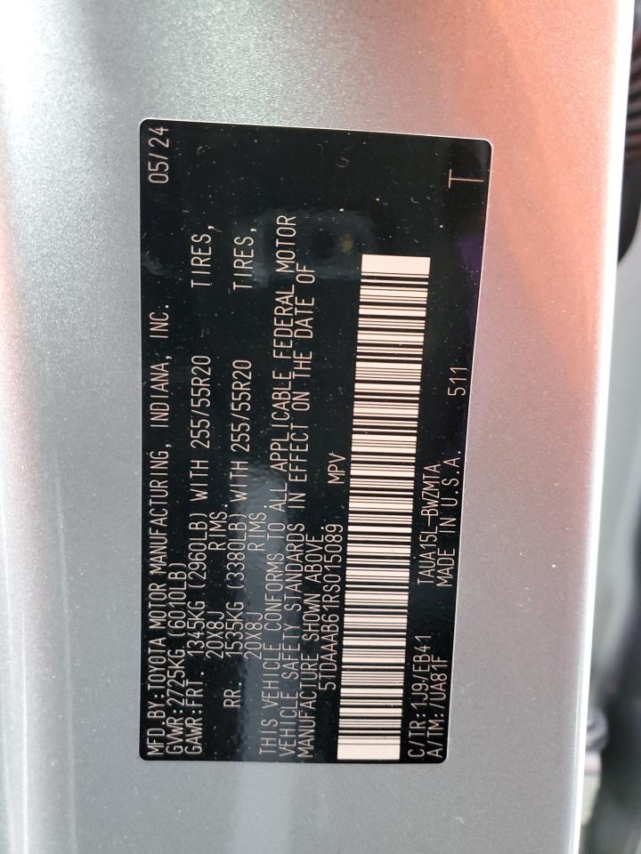 2024 LEXUS TX 350 BASE VIN:5TDAAAB61RS015089