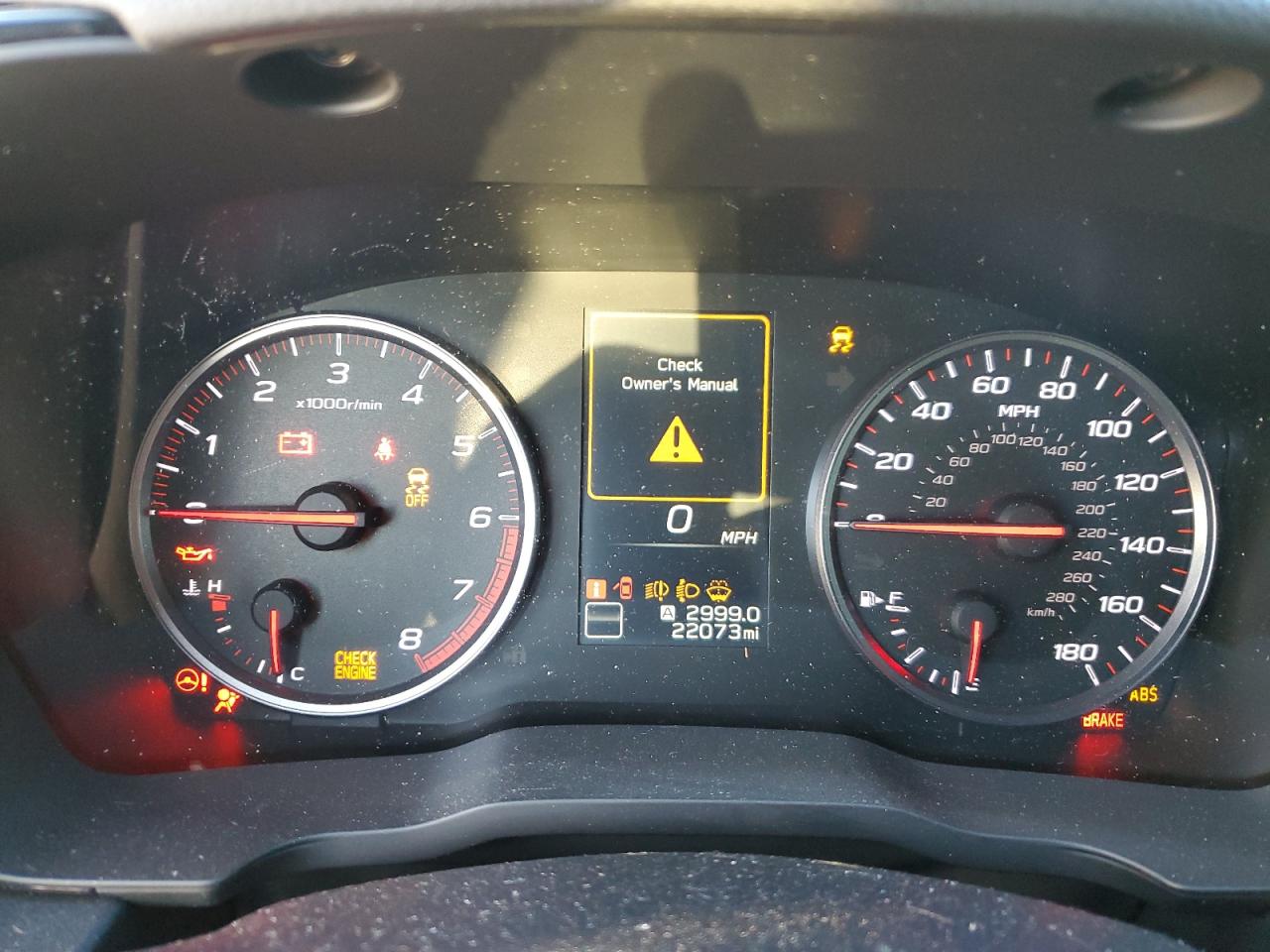 2022 SUBARU WRX PREMIUM VIN:JF1VBAF66N9033028