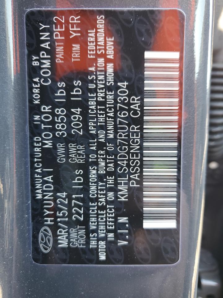 2024 HYUNDAI ELANTRA SEL VIN:KMHLS4DG7RU767304