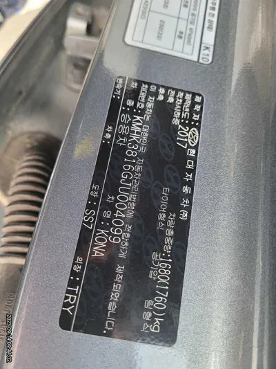 2018 Hyundai Kona KMHK3816GJU004099 VIN:KMHK3816GJU004099