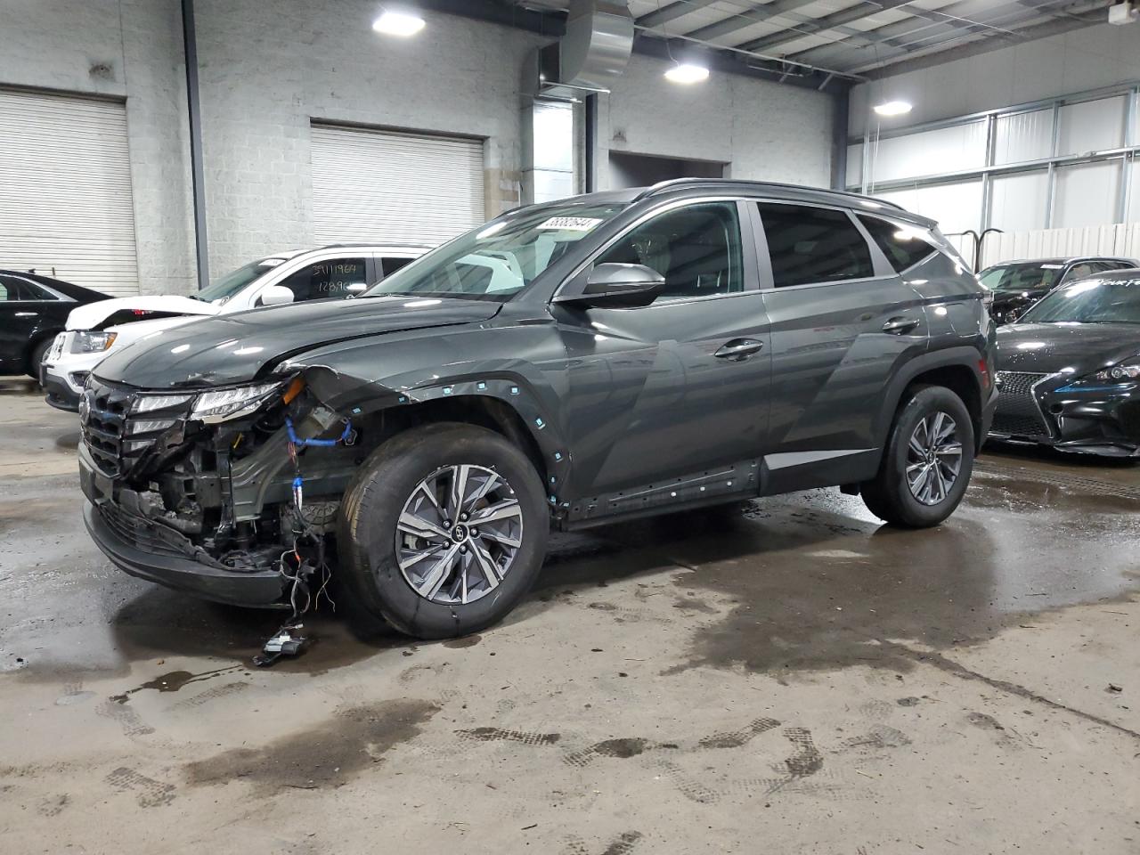 2022 HYUNDAI TUCSON BLUE VIN:KM8JBCA16NU044426