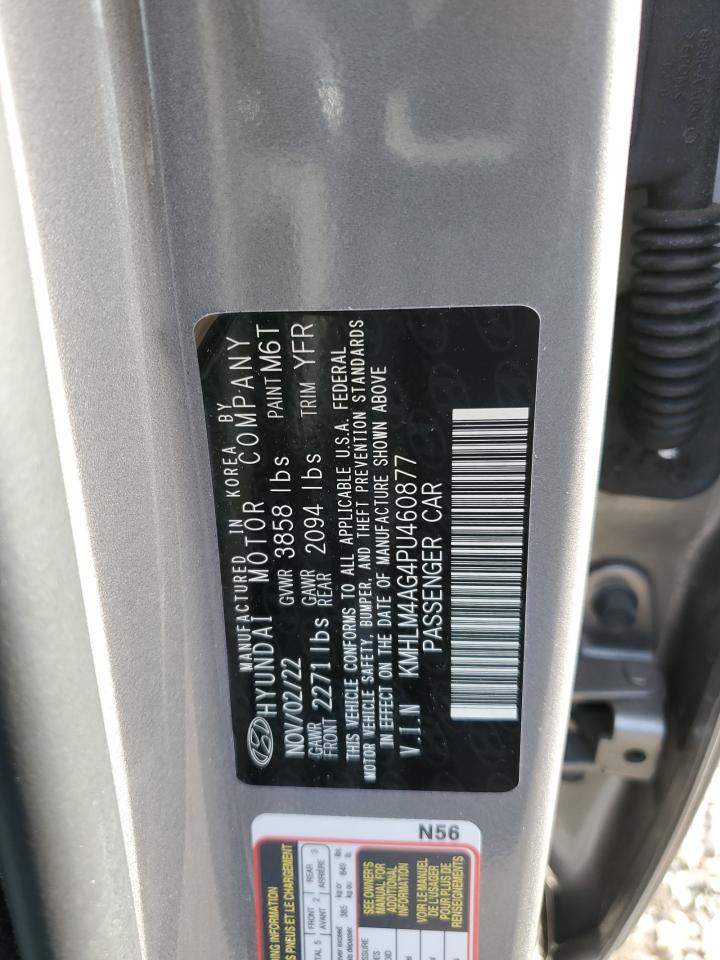 2023 HYUNDAI ELANTRA SEL VIN:KMHLM4AG4PU460877