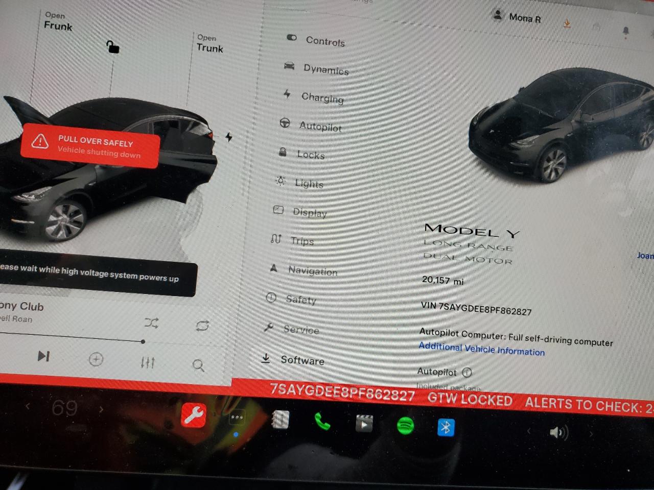 2023 TESLA MODEL Y VIN:7SAYGDEE8PF862827