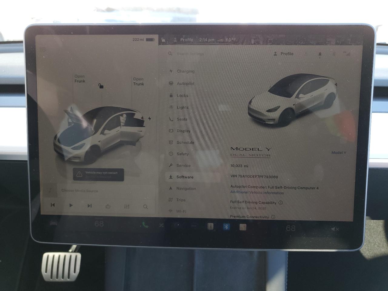 2023 TESLA MODEL Y  VIN:7SAYGDEF7PF793069
