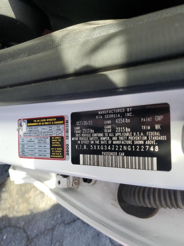 2022 KIA K5 EX VIN:WP0AA2A8XNS255297