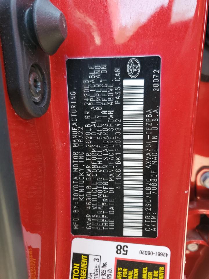 2023 TOYOTA CAMRY XSE VIN:4T1K61BK1PU073842