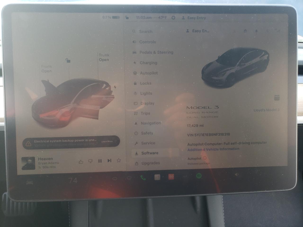 2022 TESLA MODEL 3  VIN:5YJ3E1EB9NF318318