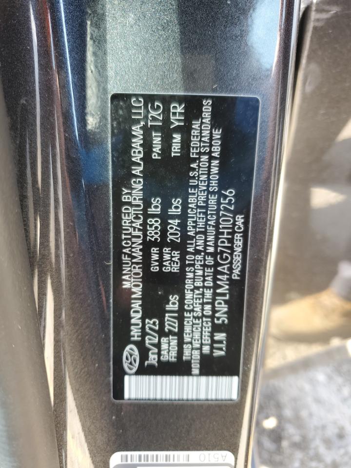 2023 HYUNDAI ELANTRA SEL VIN:5NPLM4AG7PH107256