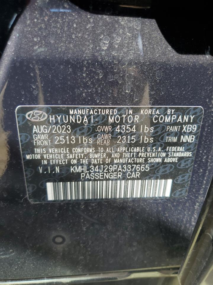 2023 HYUNDAI SONATA LIMITED VIN:KMHL34J29PA337665