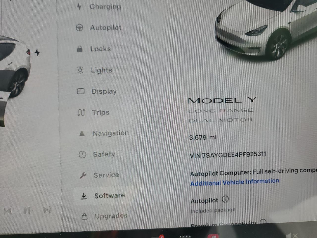 2023 TESLA MODEL Y  VIN:7SAYGDEE4PF925311