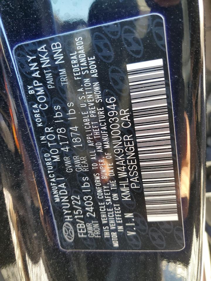 2022 HYUNDAI ELANTRA N  VIN:KMHLW4AK9NU003946