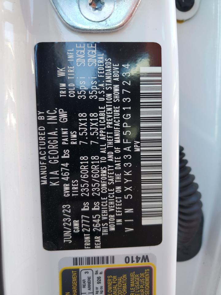 2023 KIA SPORTAGE EX VIN:5XYK33AF5PG137234
