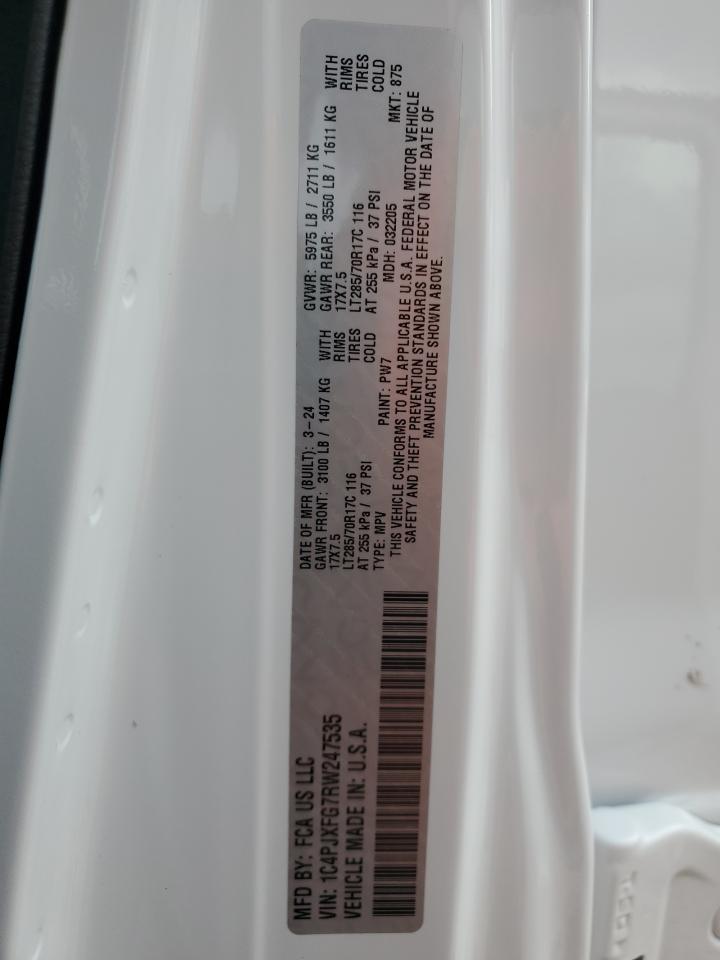 2024 JEEP WRANGLER RUBICON VIN:3GNCJNSB7JL394078