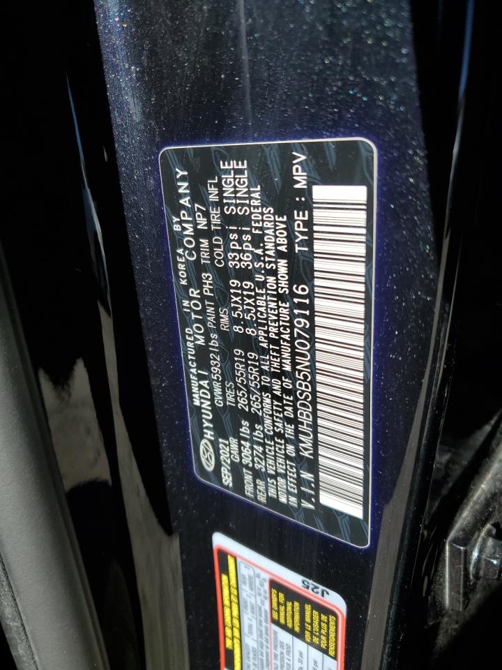 2022 GENESIS GV80 BASE VIN:KMUHBDSB5NU079116