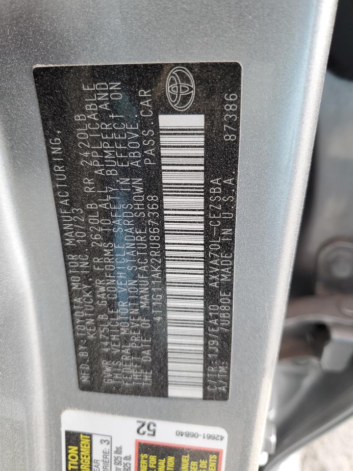 2024 TOYOTA CAMRY SE NIGHT SHADE VIN:4T1G11AK2RU867368