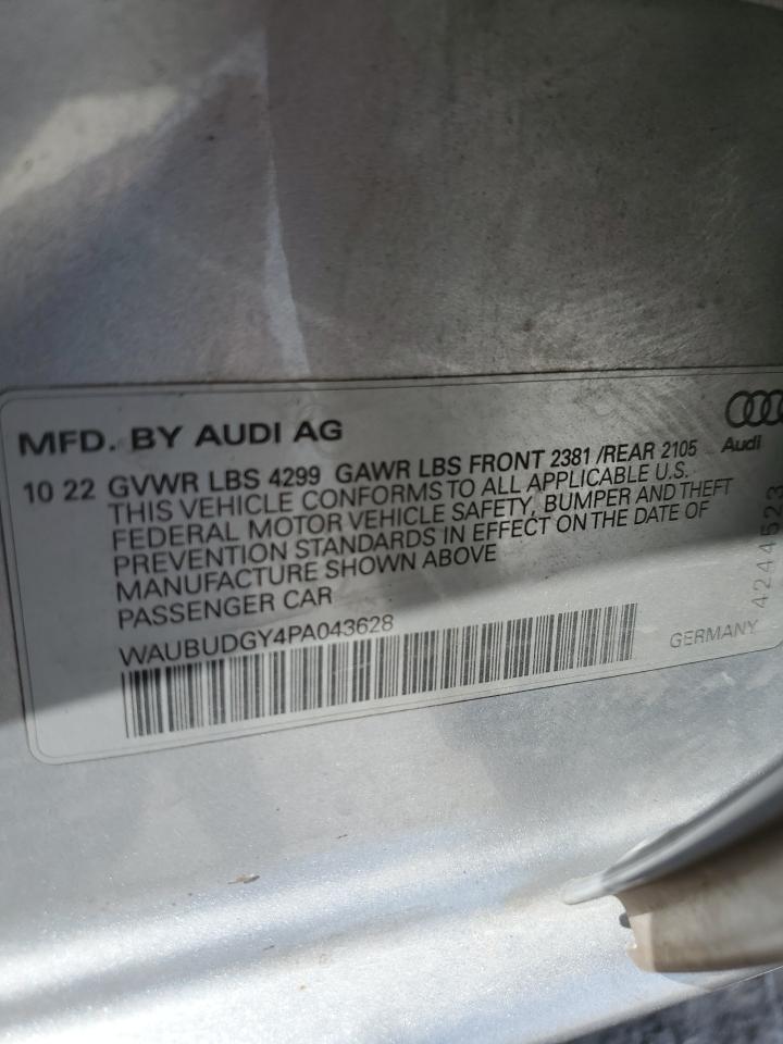 2023 AUDI A3 PREMIUM PLUS VIN:WAUBUDGY4PA043628