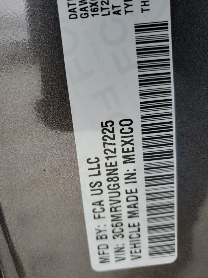 2022 RAM PROMASTER 3500 3500 HIGH VIN:3C6MRVUG8NE127225