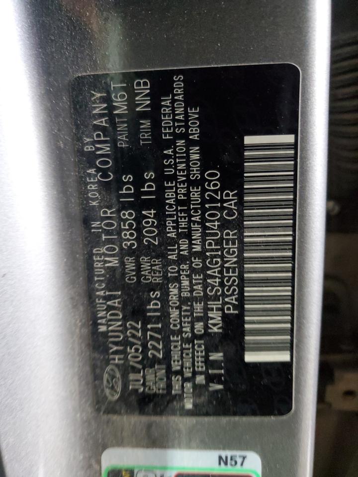 2023 HYUNDAI ELANTRA SEL VIN:KMHLS4AG1PU401260