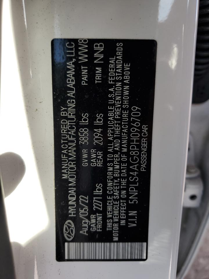 2023 HYUNDAI ELANTRA SEL VIN:5NPLS4AG8PH096709