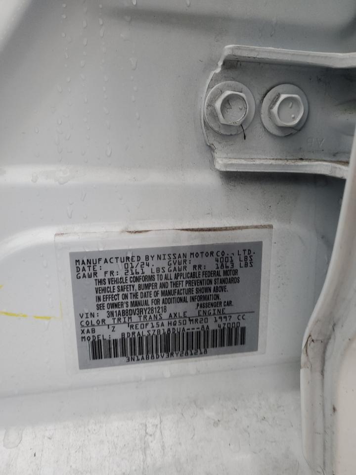 2024 NISSAN SENTRA SR VIN:3N1AB8DV3RY281218