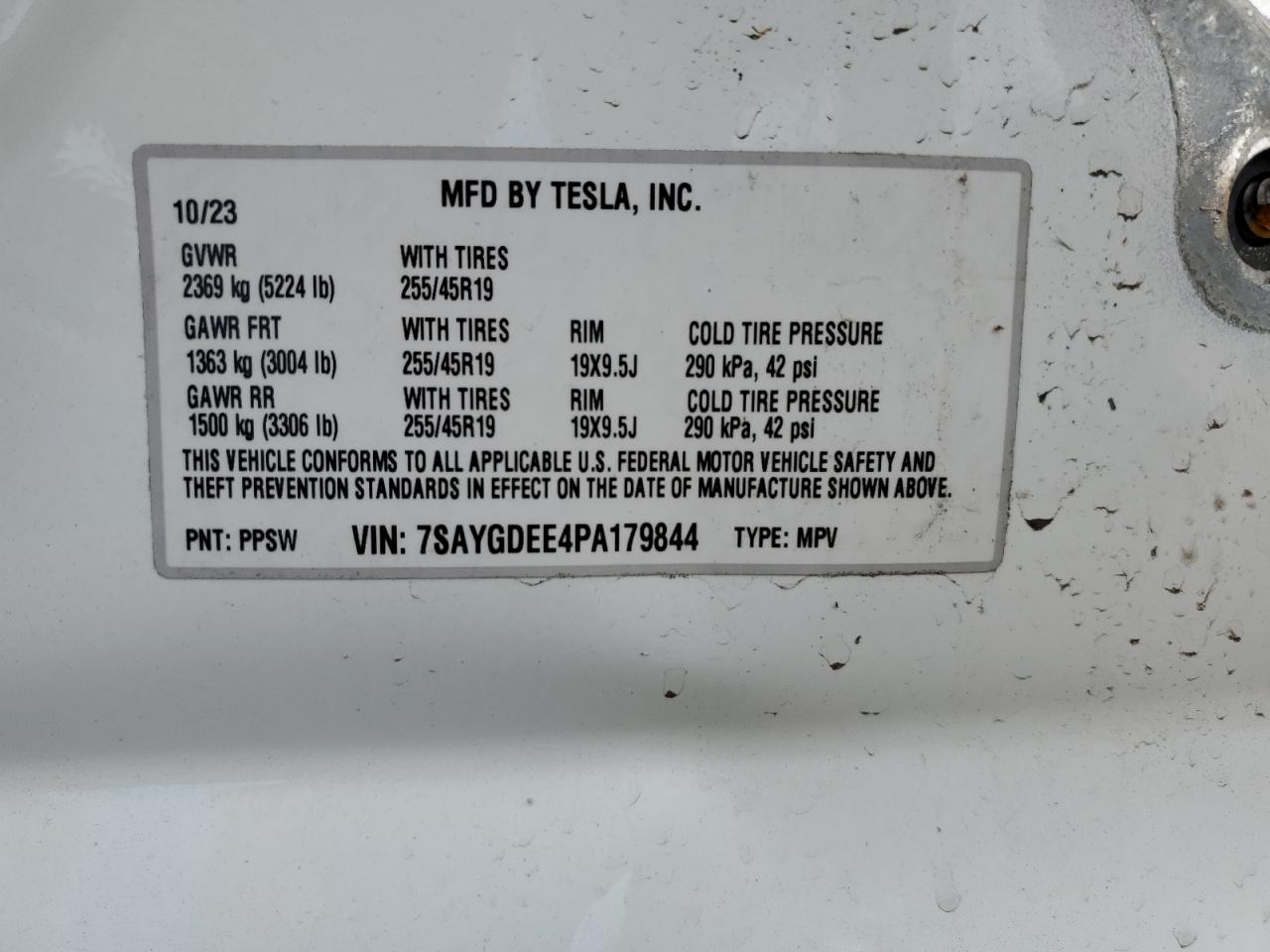 2023 TESLA MODEL Y  VIN:7SAYGDEE4PA179844