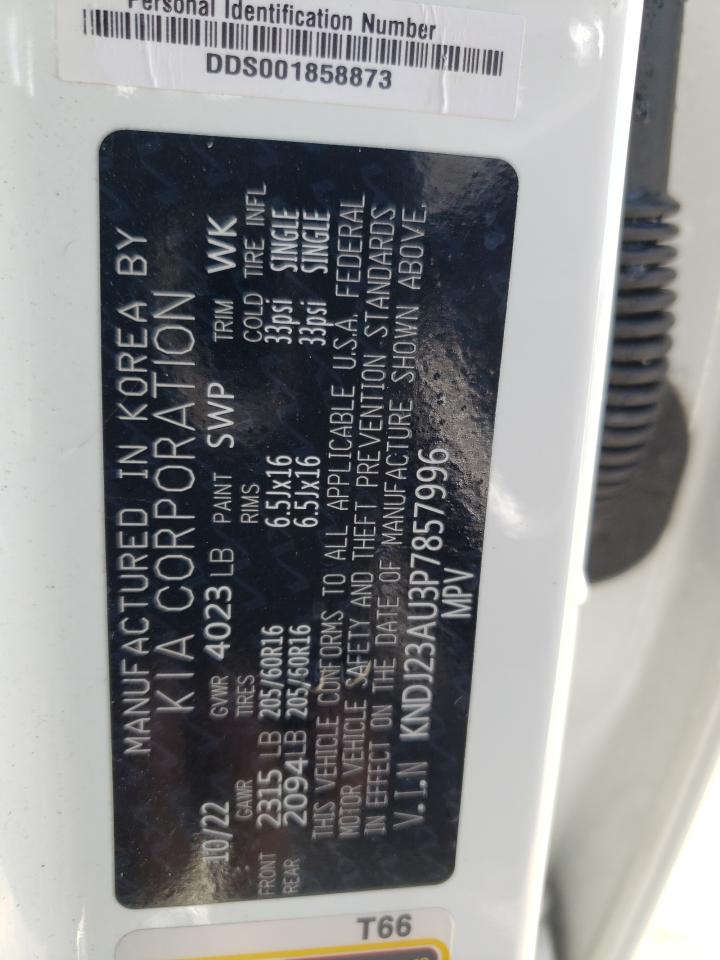 2023 KIA SOUL LX VIN:KNDJ23AU3P7857996