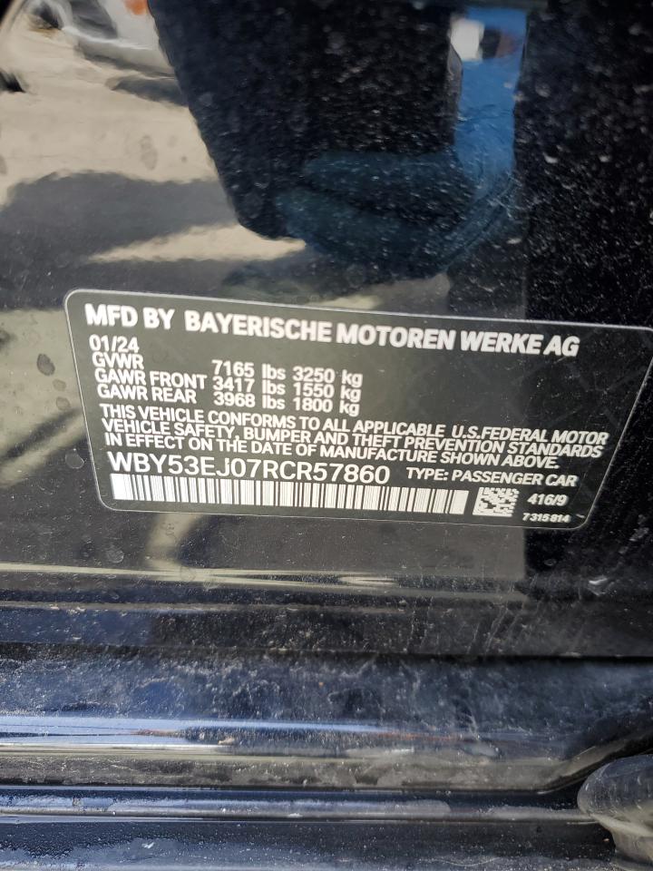 2024 BMW I7 XDRIVE60 VIN:WBY53EJ07RCR57860