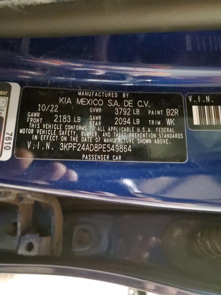 2023 KIA FORTE LX VIN:3KPF24AD8PE549864
