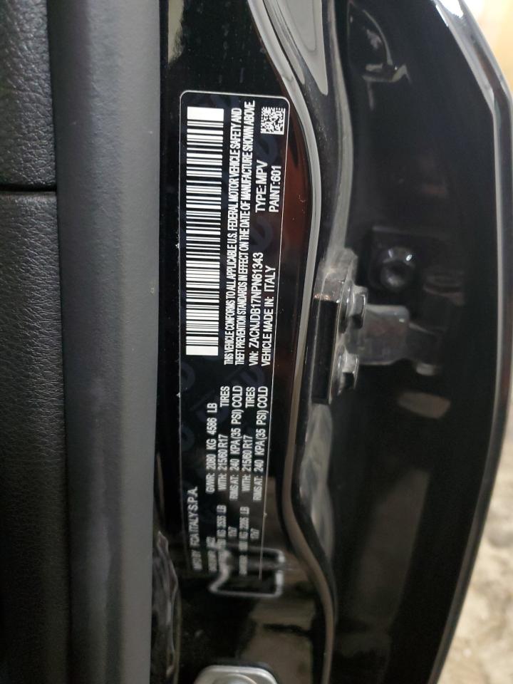 2022 JEEP RENEGADE LATITUDE VIN:ZACNJDB17NPN61343