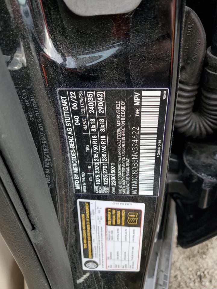 2022 MERCEDES-BENZ GLC 300 VIN:W1N0G8DB5NV394622