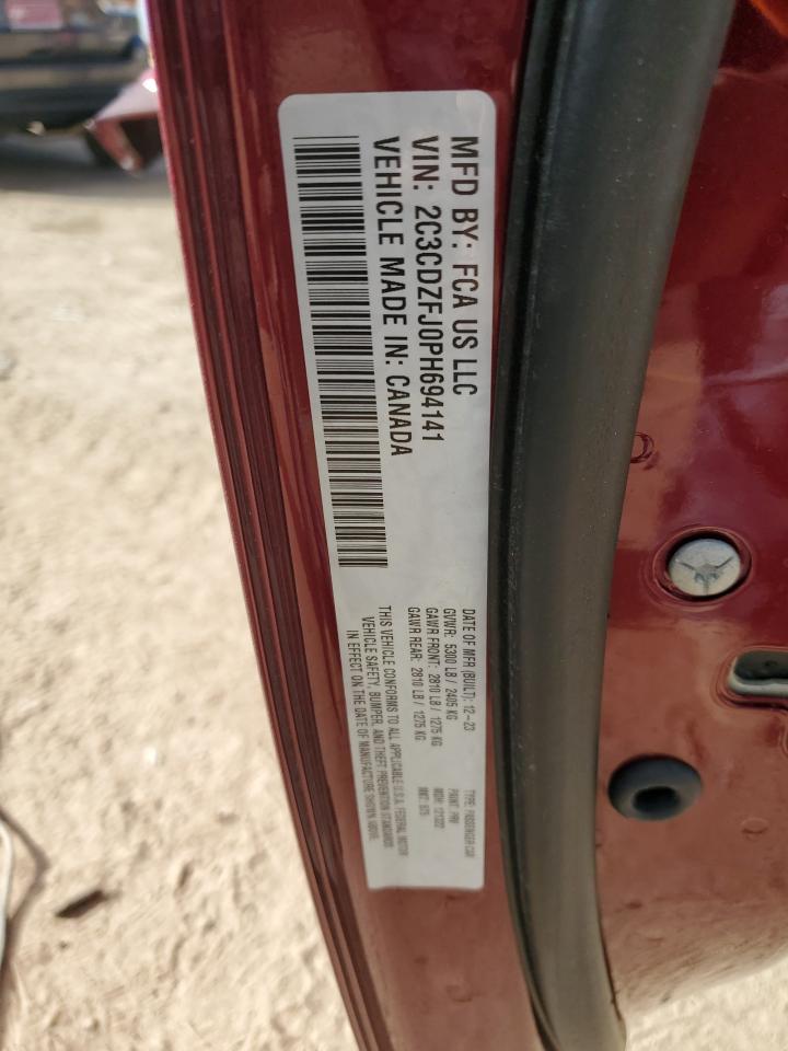 2023 DODGE CHALLENGER R/T SCAT PACK VIN:2C3CDZFJ0PH694141