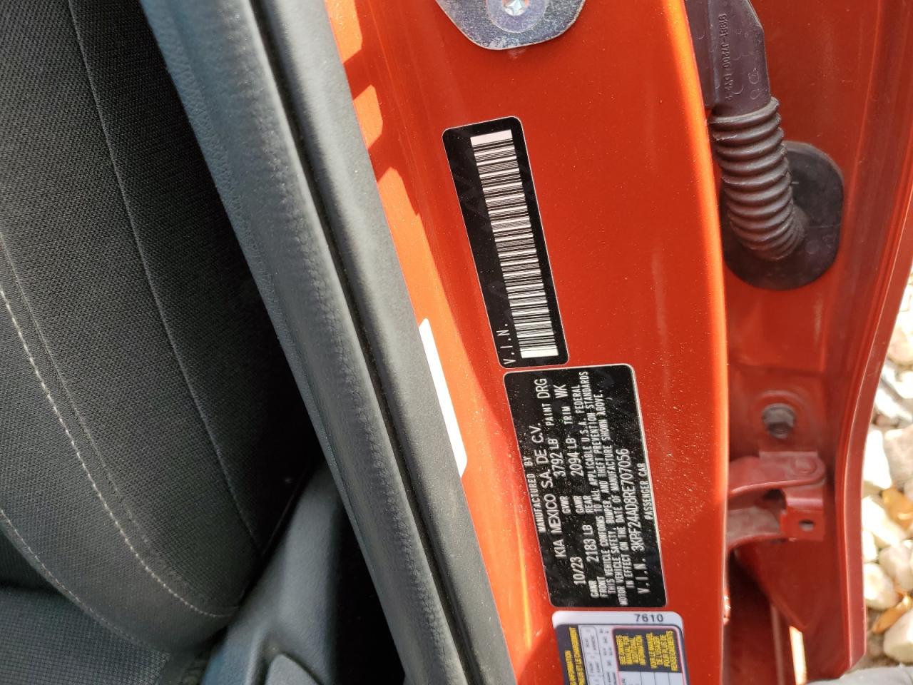 2024 KIA FORTE LX VIN:3KPF24AD8RE707056