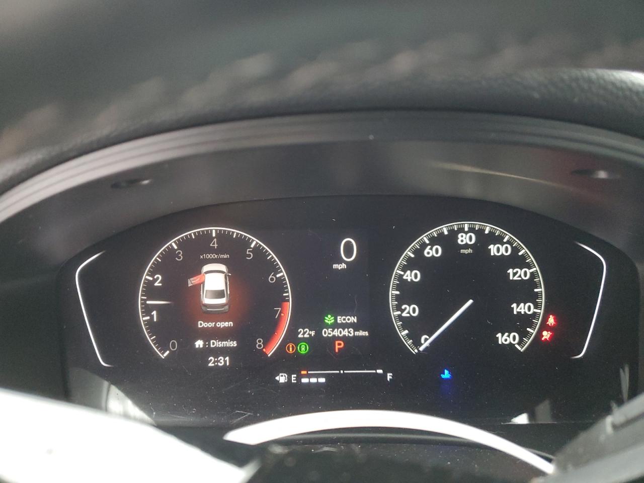 2022 HONDA CIVIC SPORT VIN:2HGFE2F5XNH571090
