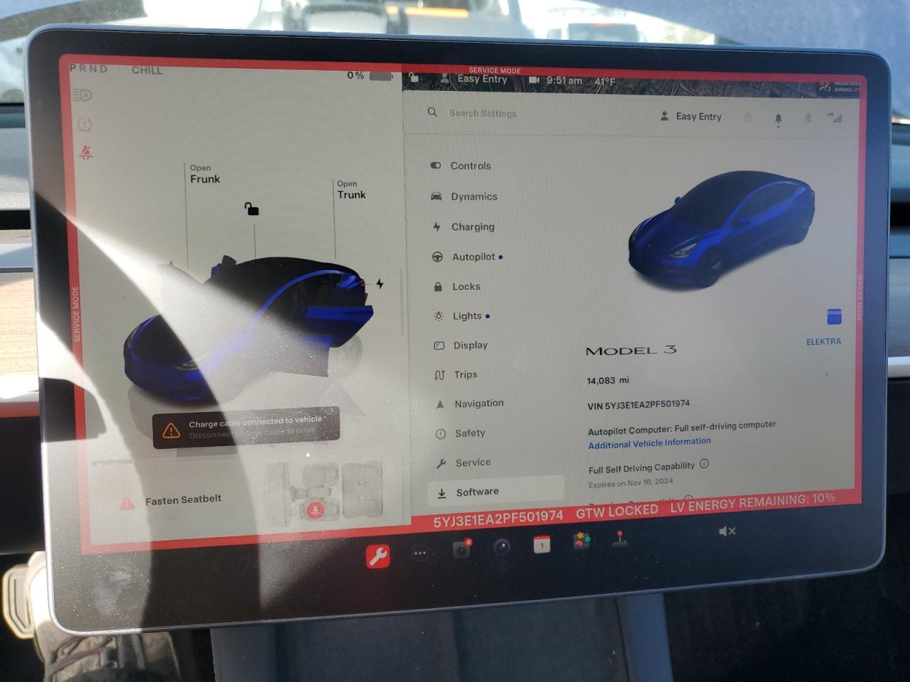 2023 TESLA MODEL 3  VIN:5YJ3E1EA2PF501974