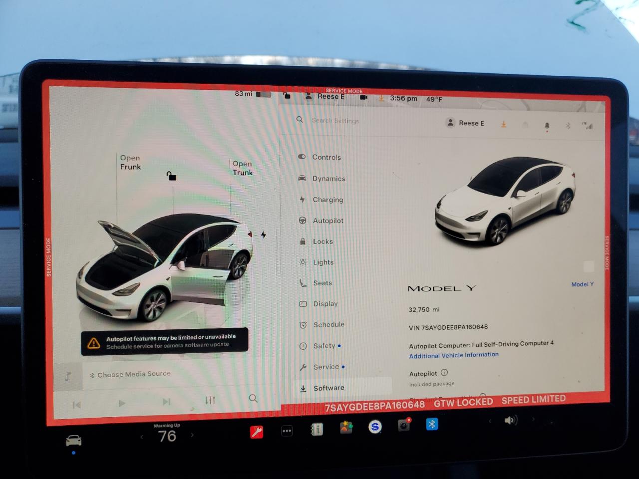 2023 TESLA MODEL Y  VIN:7SAYGDEE8PA160648