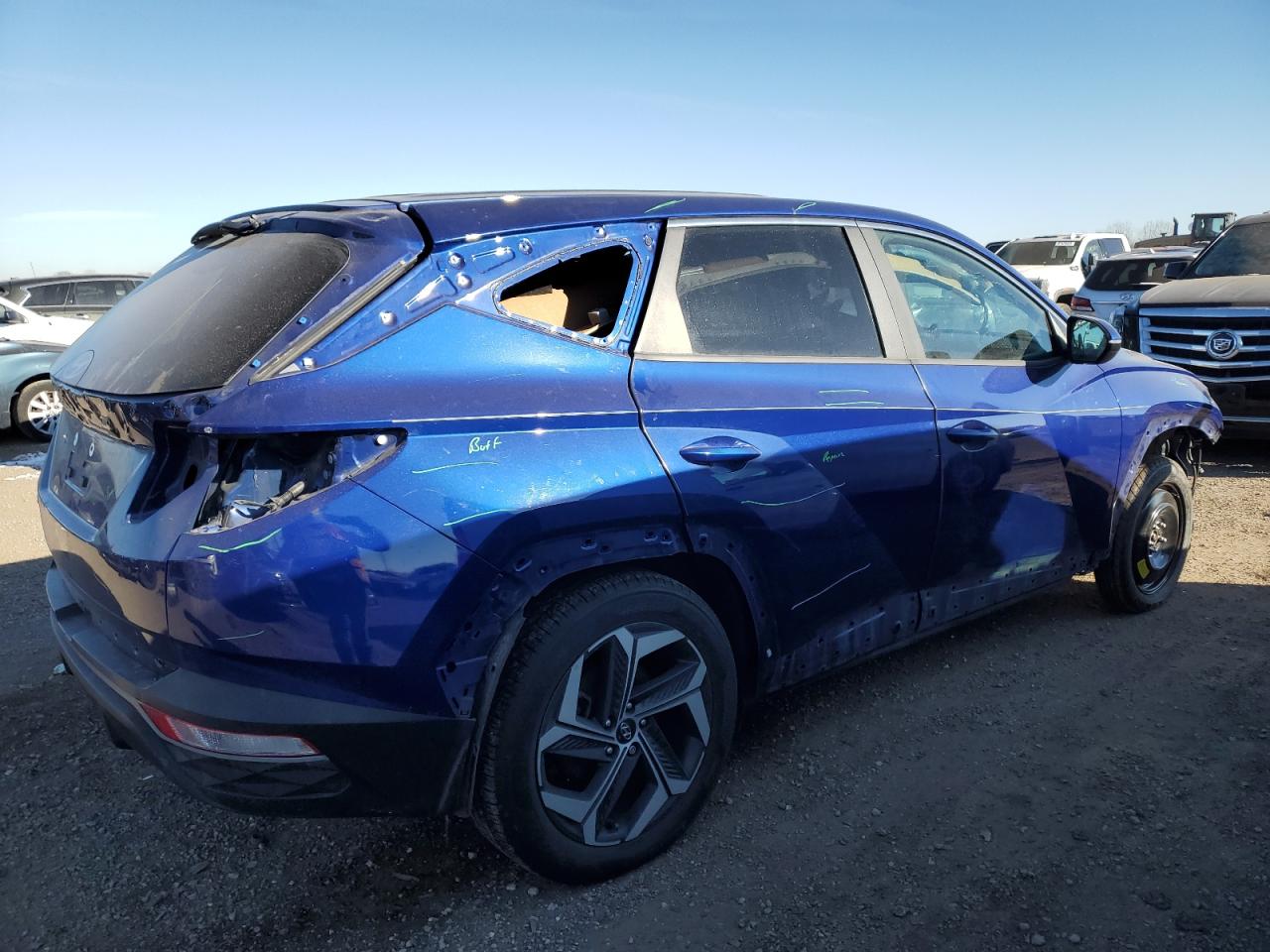 2022 HYUNDAI TUCSON SEL VIN:5NMJF3AE3NH035329