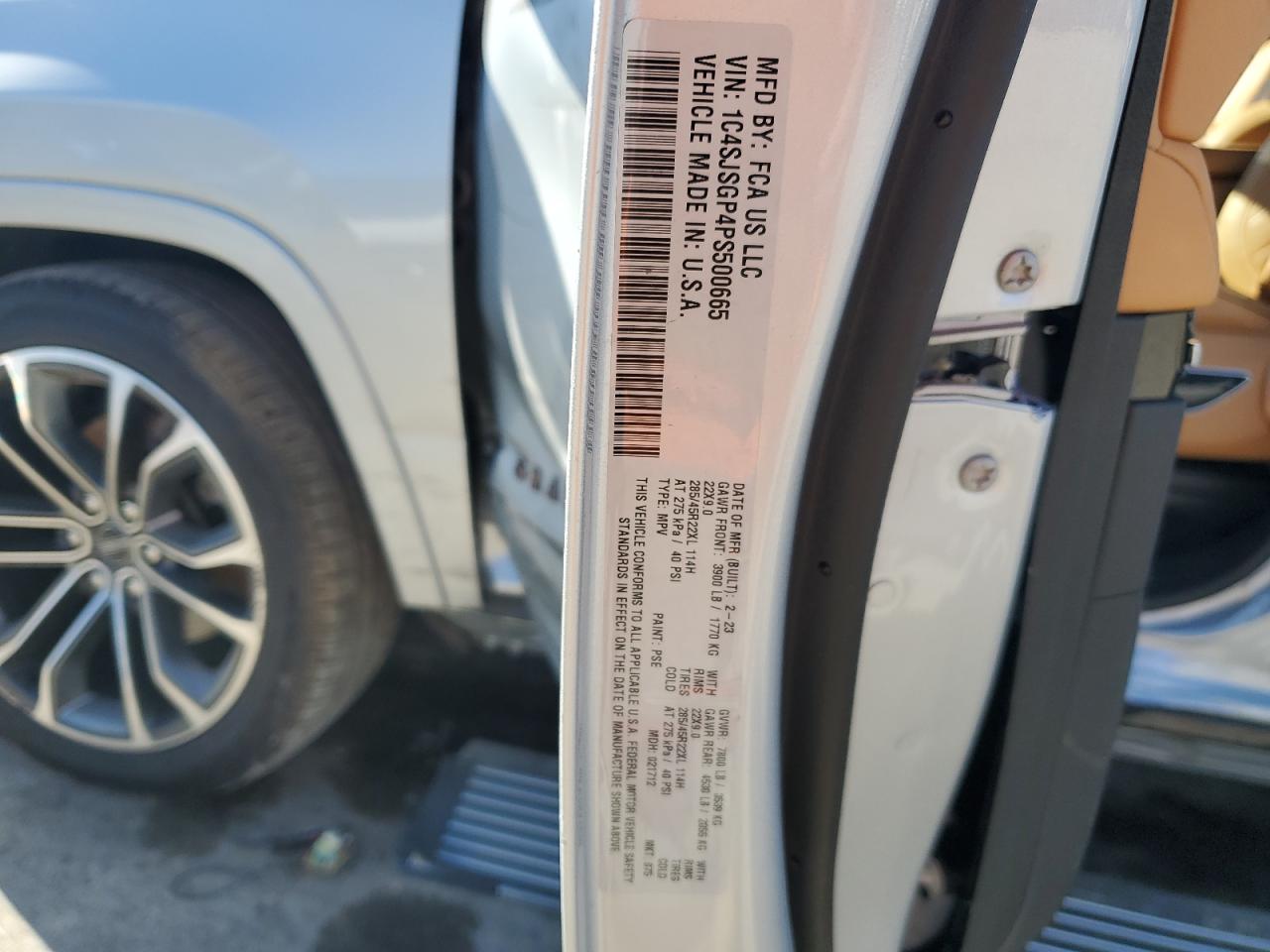 2023 JEEP GRAND WAGONEER L SERIES III VIN:1C4SJSGP4PS500665