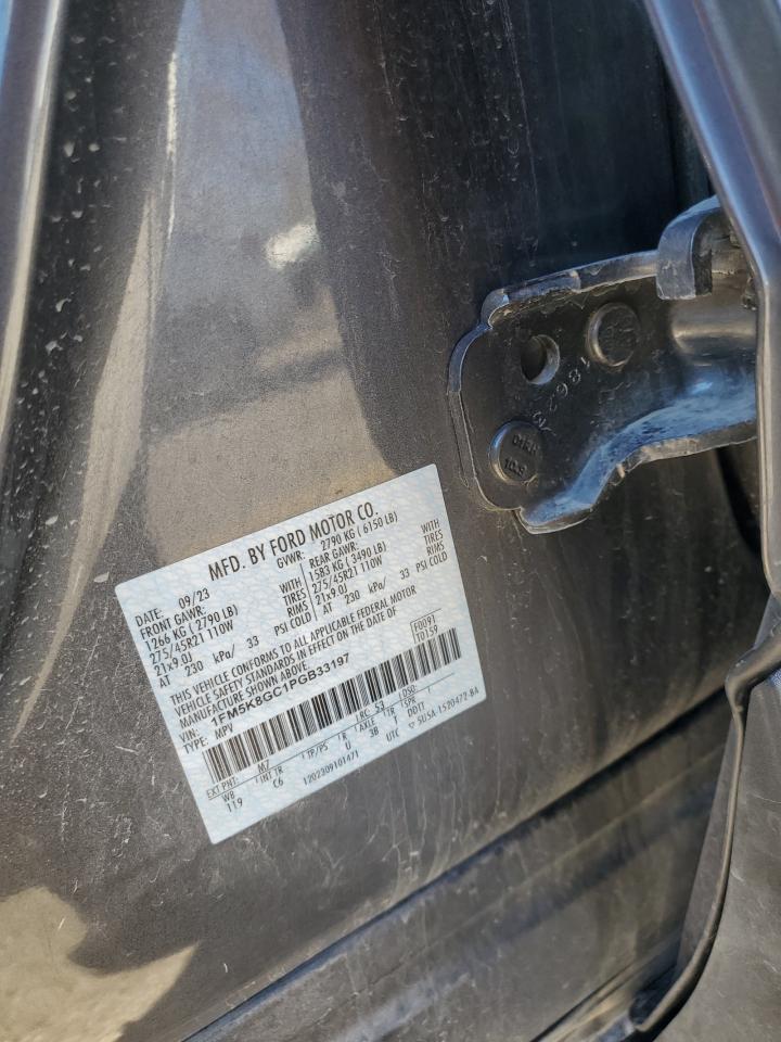 2023 FORD EXPLORER ST VIN:1FM5K8GC1PGB33197