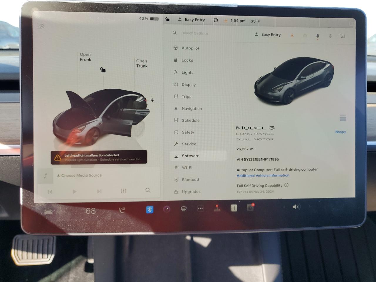 2022 TESLA MODEL 3  VIN:5YJ3E1EB1NF171895