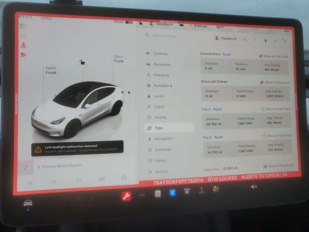 2023 TESLA MODEL Y  VIN:7SAYGDEF6PF782614