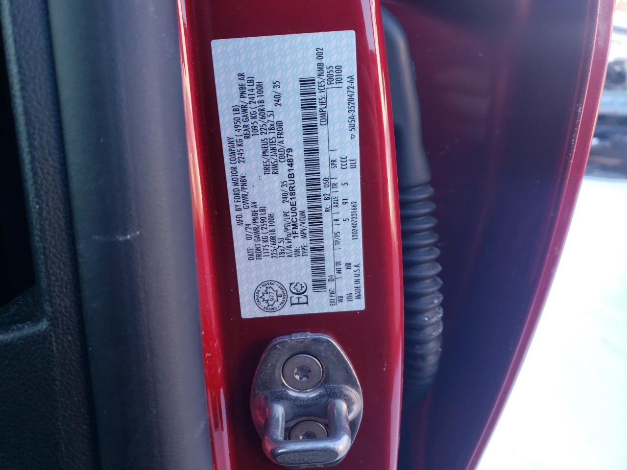 2024 FORD ESCAPE  VIN:1FMCU0E18RUB14879