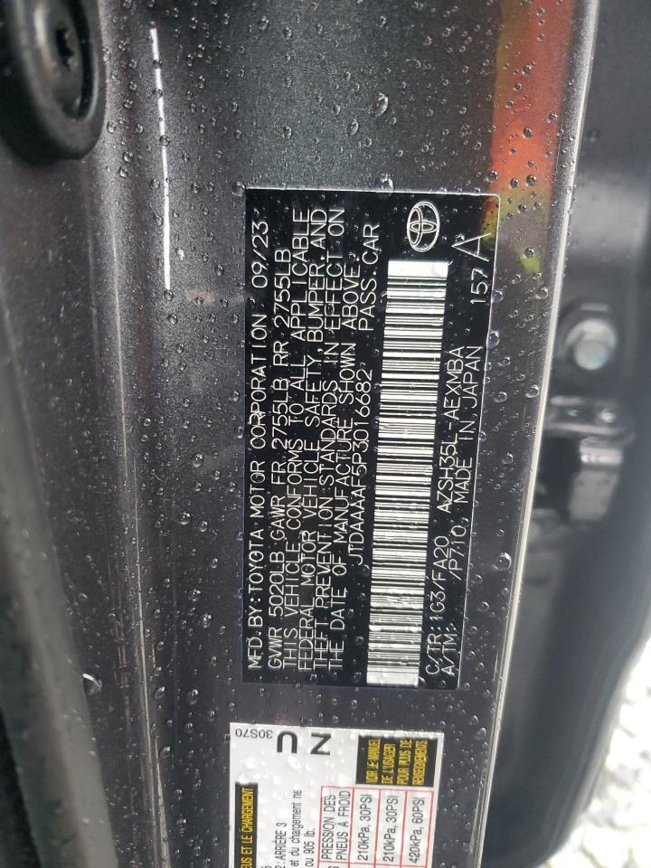 2023 TOYOTA CROWN XLE VIN:JTDAAAAF5P3016682