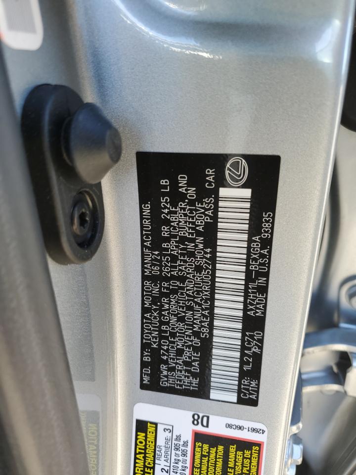 2024 LEXUS ES 300H BASE VIN:58AEA1C1XRU052744
