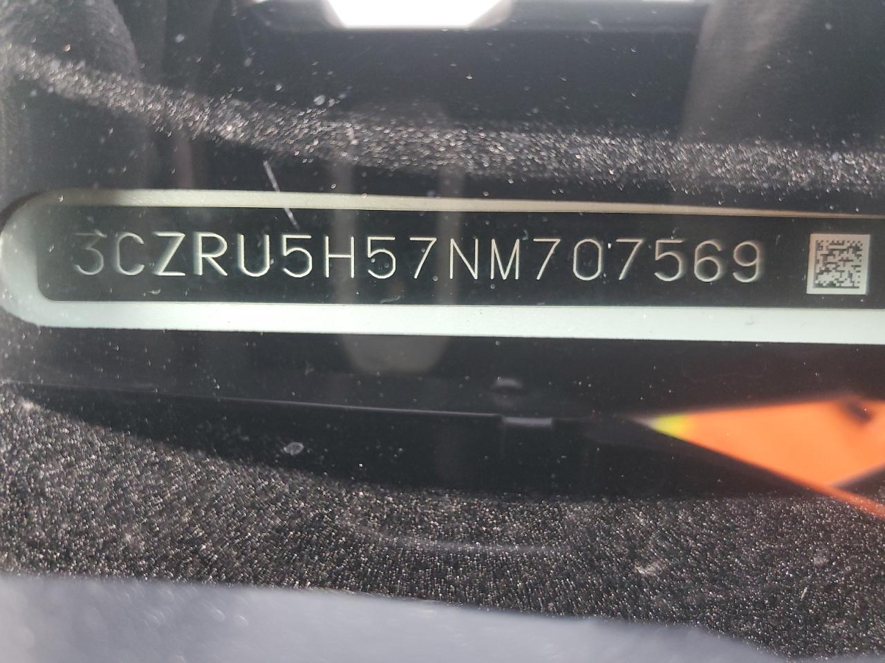2022 HONDA HR-V EX VIN:3CZRU5H57NM707569