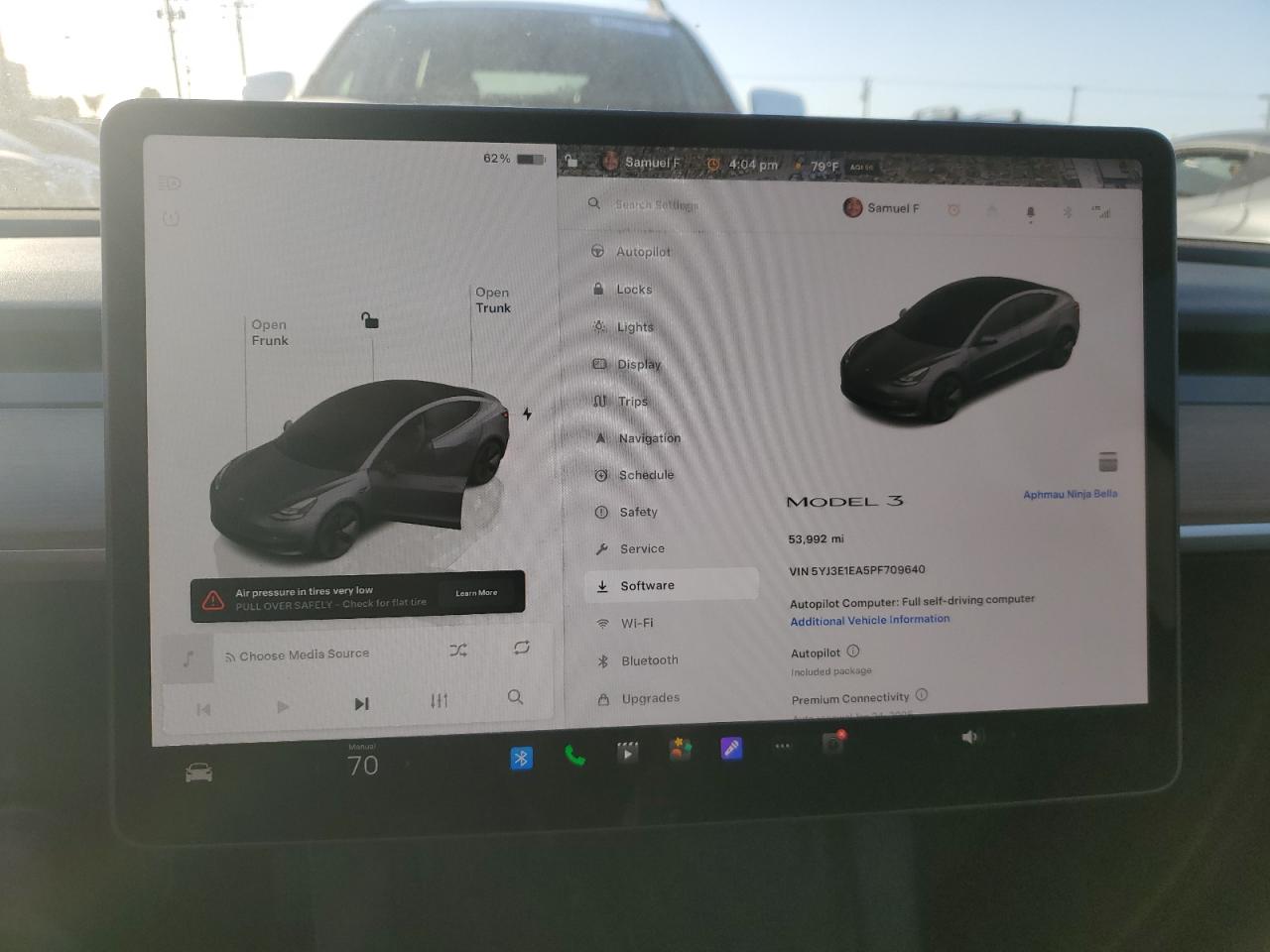 2023 TESLA MODEL 3  VIN:5YJ3E1EA5PF709640