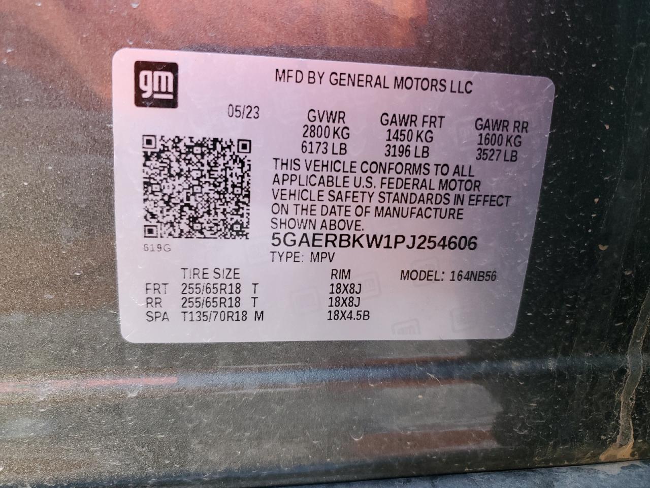 2023 BUICK ENCLAVE ESSENCE VIN:5GAERBKW1PJ254606