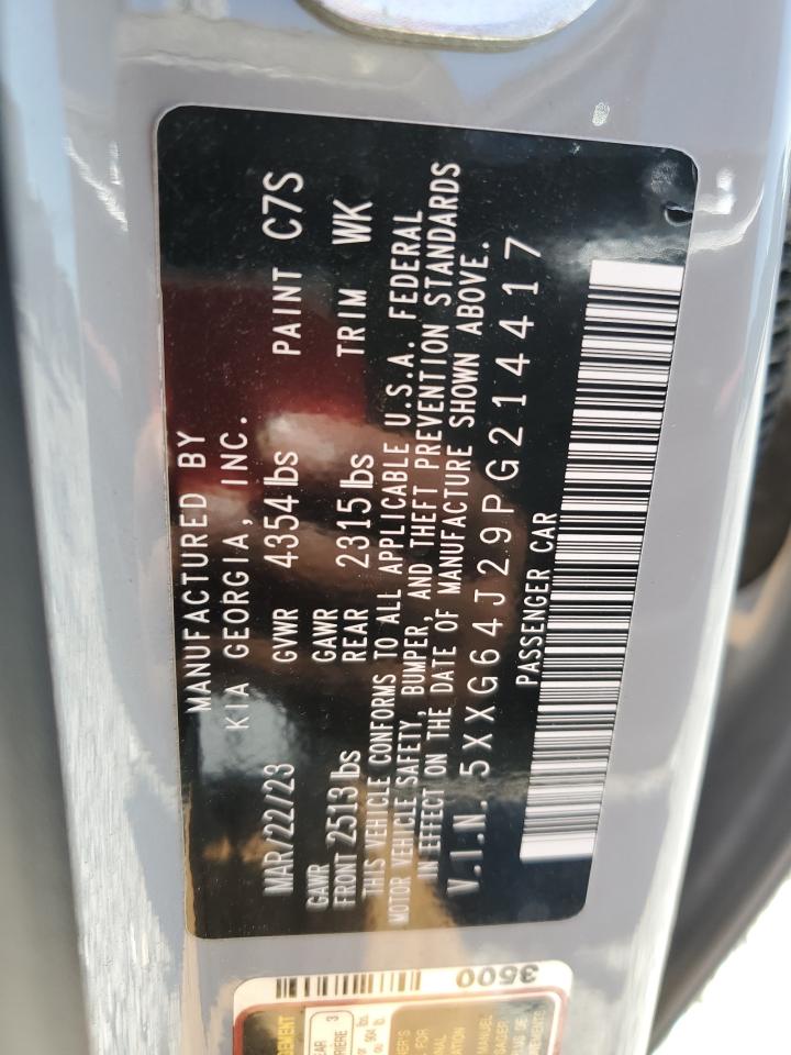 2023 KIA K5 GT LINE VIN:5XXG64J29PG214417