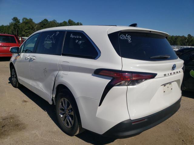 2021 TOYOTA SIENNA LE VIN: 5TDKRKEC8MS039256